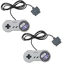 2 Packs Replacement Controller Gamepad for SNES, Game Controller Compatible with Super Nintendo Game Entertainment System Console Replacement Gamepad