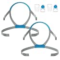 2 Packs Replacement Headgear for AirFit F40 with Clips-M, Headgear Strap for Airfit F40-Adjustable Better Seal, Standard Medium Size