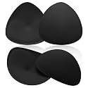 WLLHYF Bra Pads Inserts, Triangle Breathable Bra Inserts Skin Color Removable Breast Padding Pads for Women Girls (US, Numeric, 00, Regular, Regular, 2, Black B)