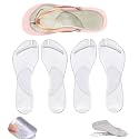 2 Pairs Gel Arch Support Cushion Insoles for Flip Flop Thong Sandals,Gel Adhesive Arch Support Flip Flop Thong Inserts Self Adhesive Gel Arch Support Cushion Insoles Pain Relief
