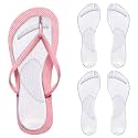 2 Pairs Gel Arch Support Cushion Insoles for Flip Flop Thong Sandals,Gel Adhesive Arch Support Flip Flop (Clear, Large)