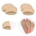 2 Pairs Gel Metatarsal Pads Men Women Honeycomb Fabric Forefoot Pads High Heels Comfort Pads Soft Ball of Foot Cushions Inserts for Pain Relief Non Slip Toe Socks Forefoot Sleeves Pads