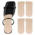 2 Pairs Pigskin Heel Cup Cushions for Women Plantar Fasciitis, Heel Bone Spur, Achilles Tendon, Adhesive 0.32" Thickness, Heel Lift Inserts Insoles Relief Pain for High Heels Sandals Flats Large 8-12