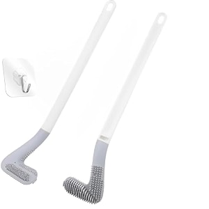 2 pc golf toilet brush set with holder bathroom cleaning brush toilet bowl cleaning brush golf style toilet cleaner brush durable bathroom cleaning accessories golf brush