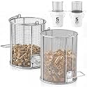 1/32″&1/4″ Mesh 5 Gallon Stainless Steel Parts Wash Strainer Basket, 2 Pcs