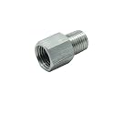 2 Pcs 1/4" NPT Pipe Male x M14*1.5 Female Metric Gauge Sensor Adapter Stainless 304