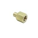 2 Pcs 1/8" NPT Pipe Female x M8 x1.25 Male Metric Gauge Adapter Brass Oil Fuel Air