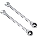 2 Pcs 10mm Ratchet Combination Wrench, Metric 72-Tooth