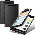 2 Pcs 11 x 17 Inch Aluminum Clipboard Storage, Black Holder