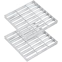 2 Pcs 12"x12" Hot-Dip Galvanized Steel Drain Grate Cover Outdoor