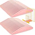 2 Pcs 18 Slot Storage Rack for Quilting Rulers, Pink Ruler Holder Organizer