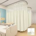 2 Pcs 180"W X 84"L/15 X 7FT Hospital Curtains with Grommet Top