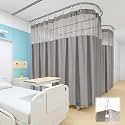 2 Pcs 180"W x 84"L /15 x 7FT Hospital Curtains with Grommet Top