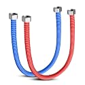 2 Pcs 24 Inch Water Heater Connector 1/2" FIP x 1/2" FIP for Water Softener