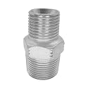 2 Pcs 3/4" x 1/2" Male NPT Hex Nipple Plated Steel Hydraulic Fitting Adapter