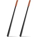 2 Pcs 31.5'' Extra Long Metal Shoe Horn for Elderly, Black and Brown