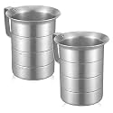 2 Pcs 4 Quart Aluminum Measure Cup Silver Metal Measuring Pitcher
