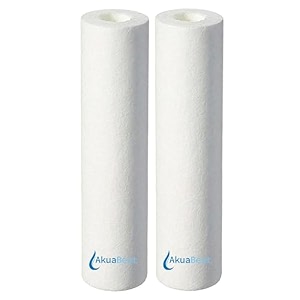 5 micron 10 inch sediment filter pre filter compatible with ro purifier  2 pcs spun filter candle  polypropylene