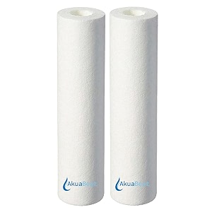 5 micron 75 inch sediment filter pre filter compatible with ro purifier  2 pcs spun filter candle  polypropylene
