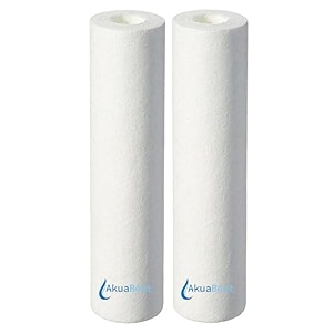 5 micron 102 inch sediment filter pre filter compatible with ro purifier  2 pcs spun filter candle  polypropylene