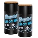 2 Pcs 70g Rub on Snowboard Wax, Portable Quick Ski Wax with Cork Applicator