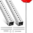 2 Pcs 8 ft H x 1-3/4 in W Square Sign Post with 7/16" Dia Holes