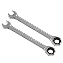 2 Pcs 8mm Ratchet Combination Wrench, Metric 72-Tooth
