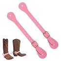 2 Pcs Adjustable Leather Spur Straps for Western Boots