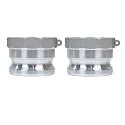 2 pcs Aluminum cam lock fittings (3" Part A) cam groove hose fitting camlock fittings, Male Adapter Female NPT Thread camlock fitting (3‘’)