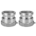 2 pcs Aluminum cam lock fittings (2-1/2" Part A) cam groove hose fitting camlock fittings, Male Adapter Female NPT Thread camlock fitting (2-1/2")