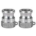 2 pcs Aluminum cam lock fittings (3/4" Part A) cam groove hose fitting camlock fittings, Male Adapter Female NPT Thread camlock fitting (3/4")