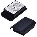 2 Pcs Battery Pack Cover for Xbox360 Wireless Controller, Replacement Battery Pack Cover Shell Case (2×Black)