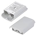 2 Pcs Battery Pack Cover for Xbox360 Wireless Controller, Replacement Battery Pack Cover Shell Case (2xWhite)