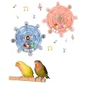 2 Pcs Bird Toys for Parakeets, Budgie Toys, Spinning Wheel Parrot Toys, Chewing Exercisers, Interactive Bird Cage Toys for Budgies, Cockatiels, Lovebirds, Parakeets, Conures and Small to Medium Birds