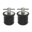 2 Pcs Boat Drain Plug with T Handle - Snap Rubber Plugs with Brass/Stainless Steel Handle - Marine Twist Accessories
