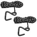 2 Pcs Bow Hoist Rope with Hooks, Hunting Accessories, Black
