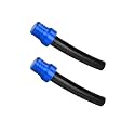 Ohleats 2PCS Breather Hose Gas Fuel Tank Cap, One Way Valve, Blue, Black Hose