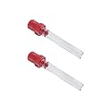 Ohleats 2PCS Breather Hose Gas Fuel Tank Cap, Two Way Valve, Red