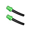 Ohleats 2PCS Breather Hose Gas Fuel Tank Cap, One Way Valve, Green, Black Hose