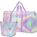 2 Pcs Bride Bag Travel Bag Bridal Shower Gifts, Iridescent
