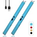 2 PCS Candle Lighter,Windproof Flameless Rechargeable Electric Lighter
