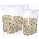 2 Pcs Cat Litter Storage Container Airtight Sealable Lid with Spout Heavy