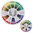 2 Pcs Color Wheel Set, Art Makeup Mixing Guide 5.5"&amp;9"