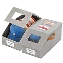 2 Pcs Extra Large Hat Organizer & Storage Box for Baseball Cap with Dual Clear Windows Dust-Proof Double Zipper, Stackable Design & Sturdy Handles for Closet, Grey