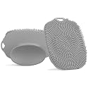 2 PCS Face Scrubber, Soft Silicone Face Exfoliator with Suction Cup for Man and Women Deep Skin Clean, Gentle Facial Cleaning Brush Suitable for All Sensitive Skin(Gray)