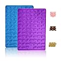 2 PCS Gummy Bear Candy Molds Silicone, 152 Cavity Bear Shape Mini Silicone Gummy Molds for Chocolate, Candy, Biscuits, Cookie, Jelly,Fondant,Ice Cube,Pet Dog Treats Mold