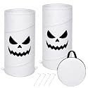 2 Pcs Halloween Pop Up Ghost Candy Buckets, Trick or Treat Candy Barrel