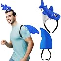 2 Pcs Halloween Shark Hat Fin Costume Headband Cosplay Blue