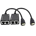 2 PCS HDMI Extender Over Cat5e/6, Ethernet to HDMI RJ45 Ethernet Network Adapter, Support 1080p UP to 30m/98ft Video and Audio for HDTV HDPC PS4 STB (HDMI to RJ45 1 to 2)