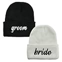 2 PCS Hubby and Wifey Beanie for Men Women, Acrylic Embroidered Couple Gifts Knit Cuff Beanies Hat